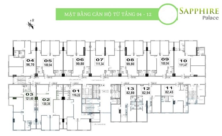 Mat bang tang 4 -12 chung cu so 4 chinh kinh